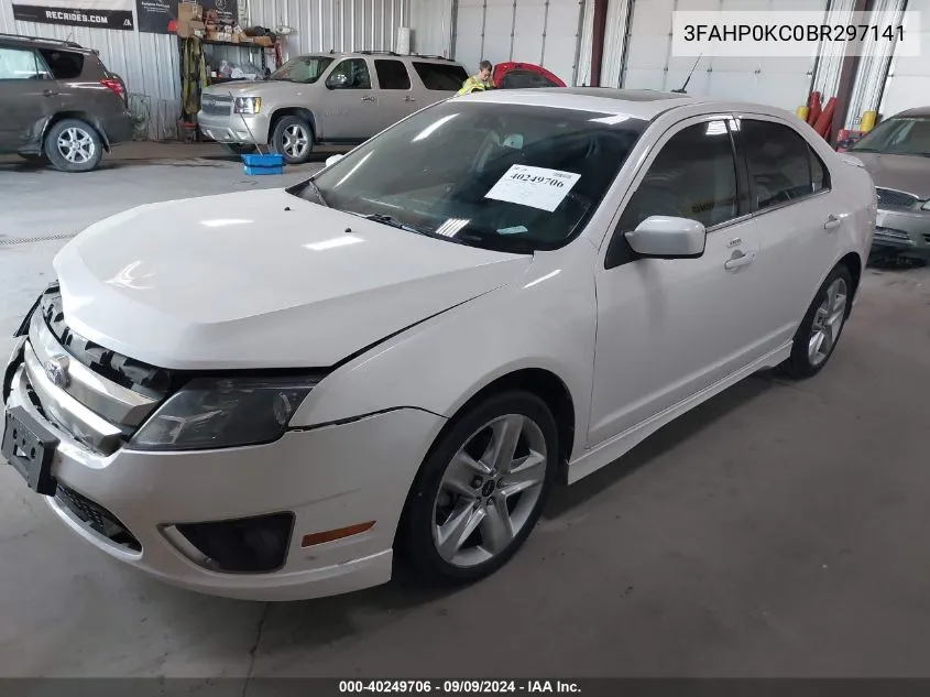 2011 Ford Fusion Sport VIN: 3FAHP0KC0BR297141 Lot: 40249706