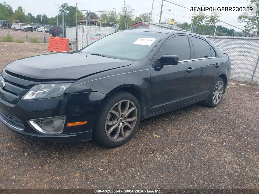 2011 Ford Fusion Se VIN: 3FAHP0HG8BR230359 Lot: 40252364