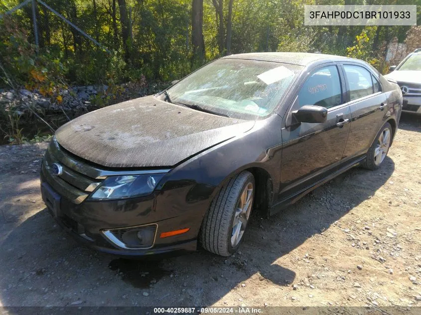 2011 Ford Fusion Sport VIN: 3FAHP0DC1BR101933 Lot: 40259887