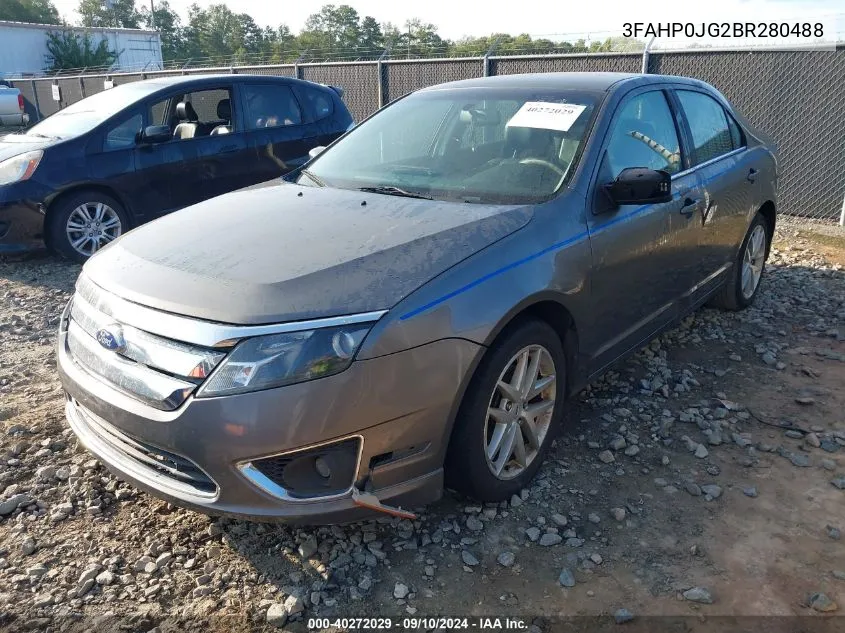 2011 Ford Fusion Sel VIN: 3FAHP0JG2BR280488 Lot: 40272029