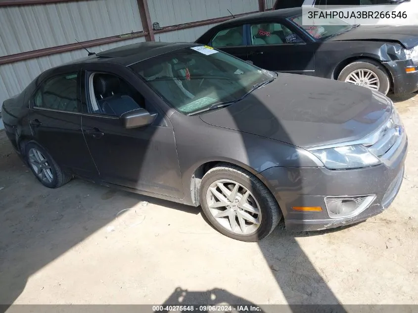 2011 Ford Fusion Sel VIN: 3FAHP0JA3BR266546 Lot: 40275648