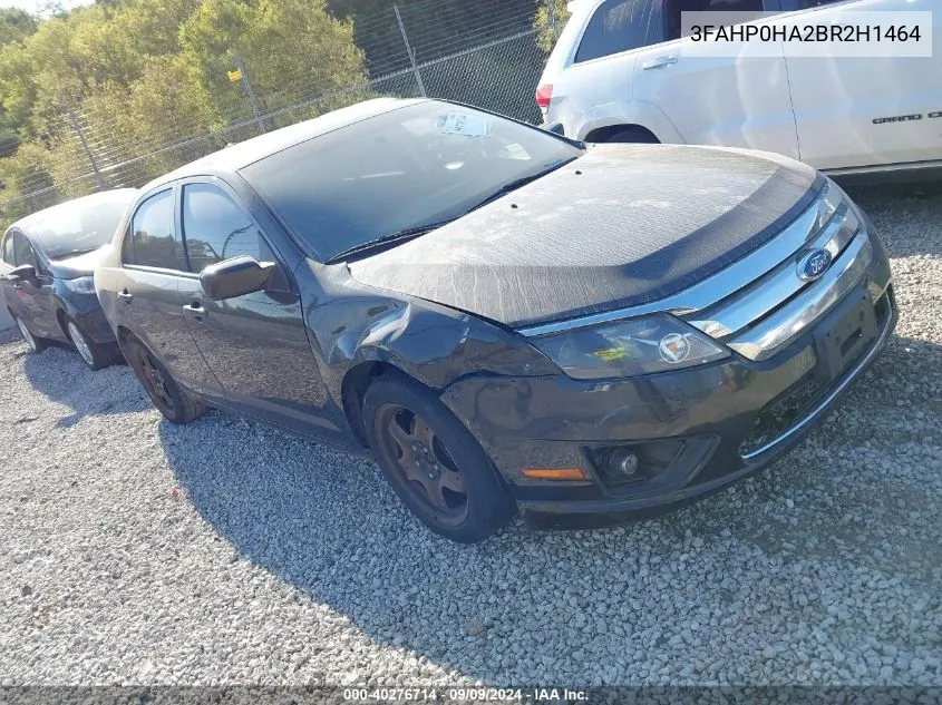 2011 Ford Fusion Se VIN: 3FAHP0HA2BR2H1464 Lot: 40276714