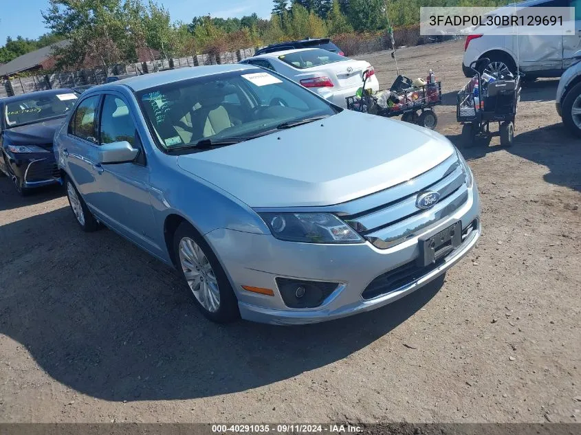 2011 Ford Fusion Hybrid VIN: 3FADP0L30BR129691 Lot: 40291035