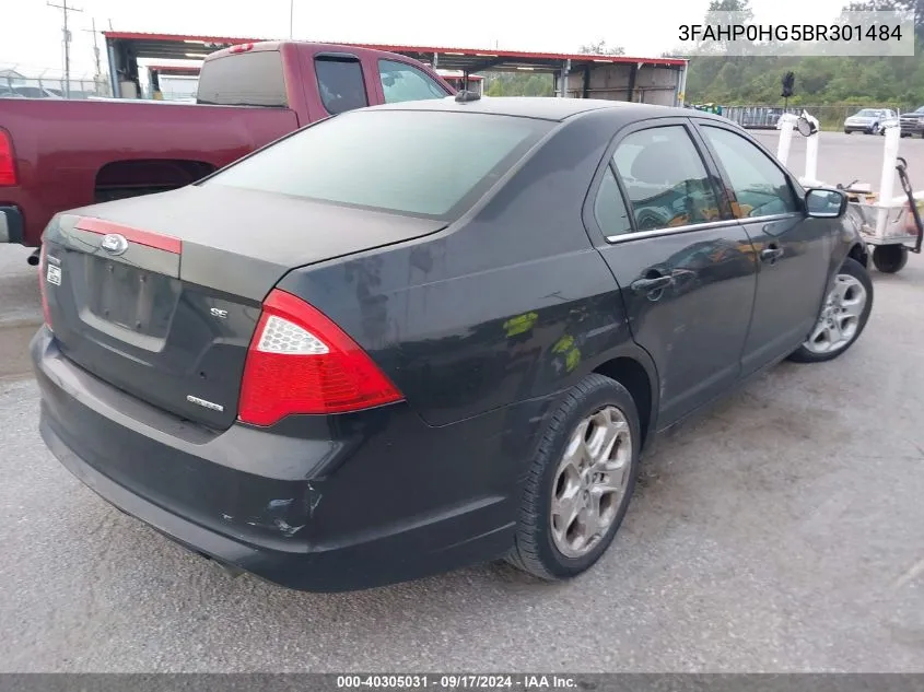 2011 Ford Fusion Se VIN: 3FAHP0HG5BR301484 Lot: 40305031