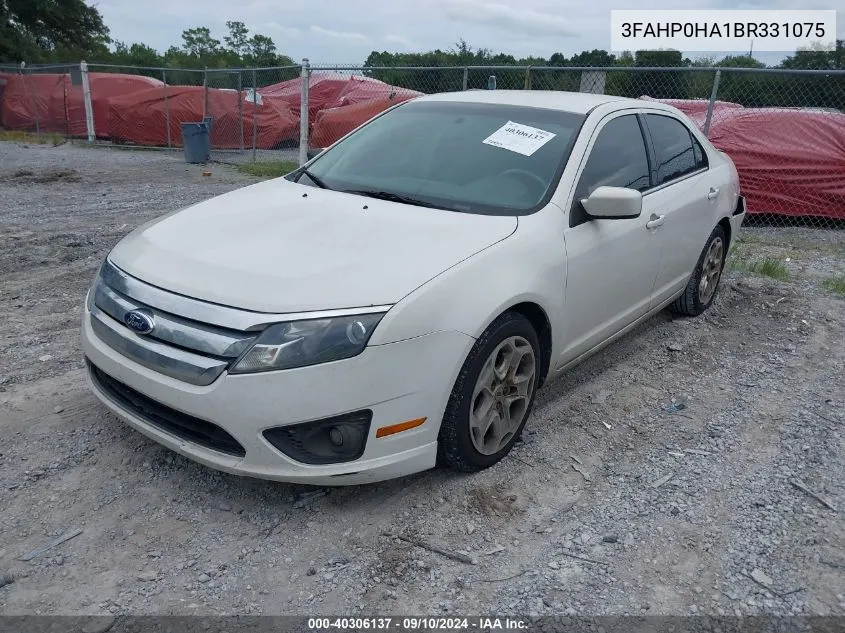 3FAHP0HA1BR331075 2011 Ford Fusion Se