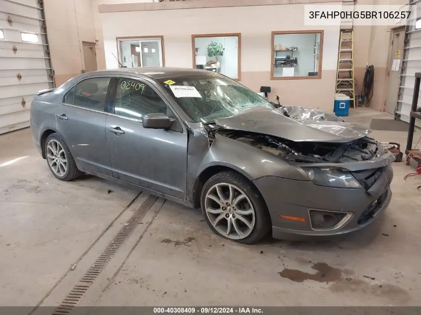 3FAHP0HG5BR106257 2011 Ford Fusion Se