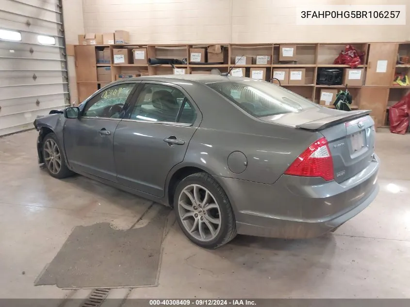 3FAHP0HG5BR106257 2011 Ford Fusion Se