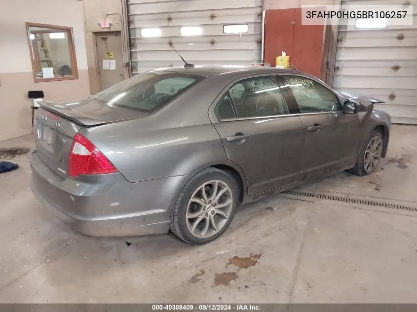 2011 Ford Fusion Se VIN: 3FAHP0HG5BR106257 Lot: 40308409