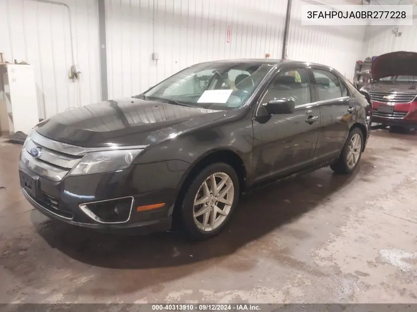 2011 Ford Fusion Sel VIN: 3FAHP0JA0BR277228 Lot: 40313910