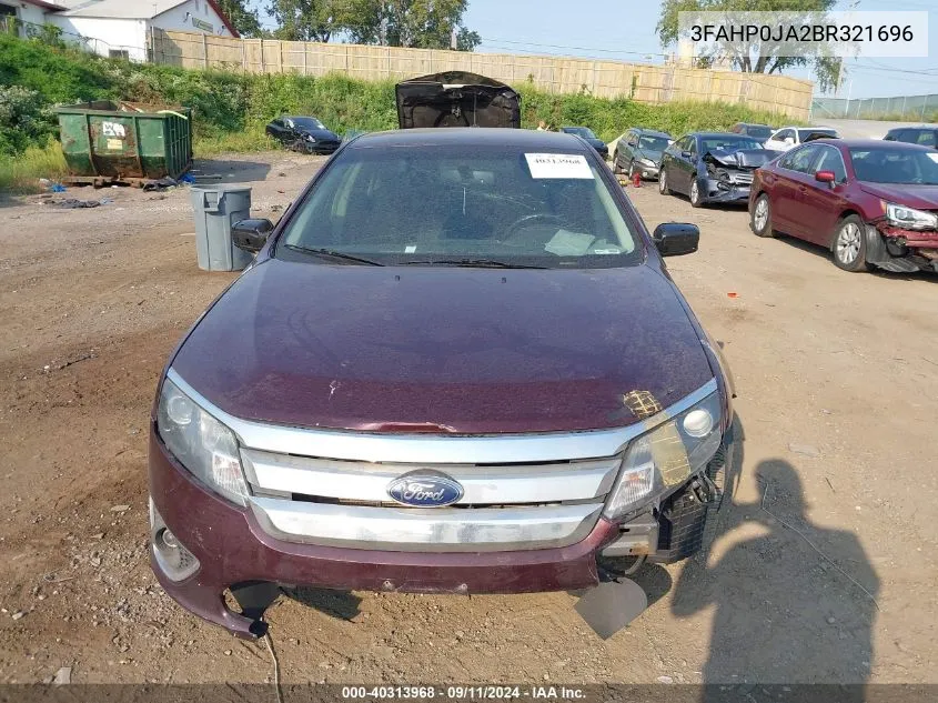 3FAHP0JA2BR321696 2011 Ford Fusion Sel