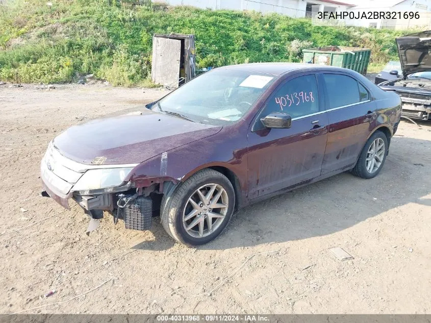 3FAHP0JA2BR321696 2011 Ford Fusion Sel