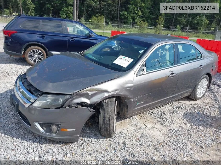 2011 Ford Fusion Hybrid VIN: 3FADP0L3XBR162214 Lot: 40323164