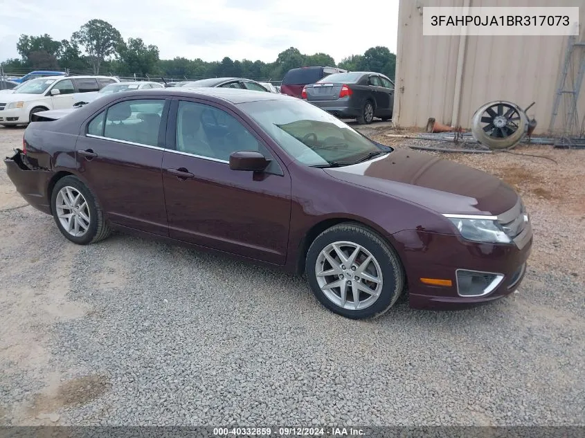 2011 Ford Fusion Sel VIN: 3FAHP0JA1BR317073 Lot: 40332859