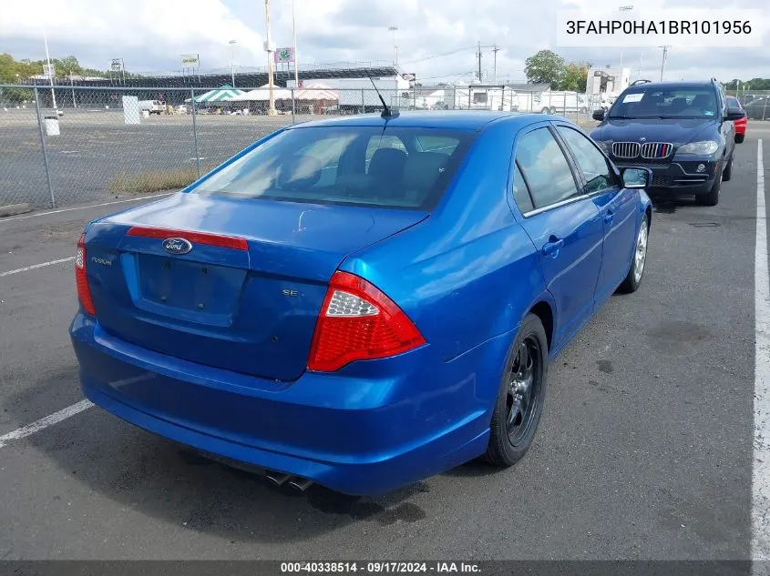 2011 Ford Fusion Se VIN: 3FAHP0HA1BR101956 Lot: 40338514