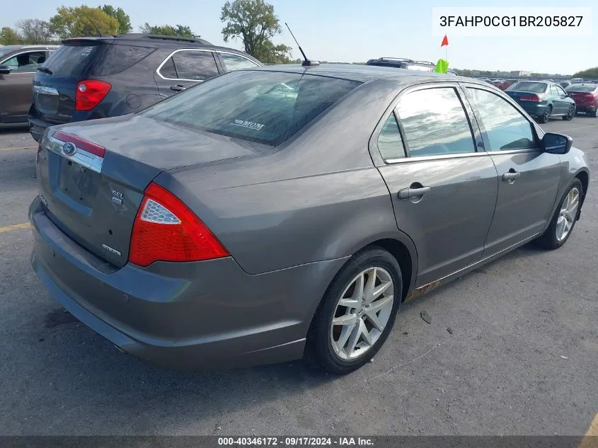 3FAHP0CG1BR205827 2011 Ford Fusion Sel