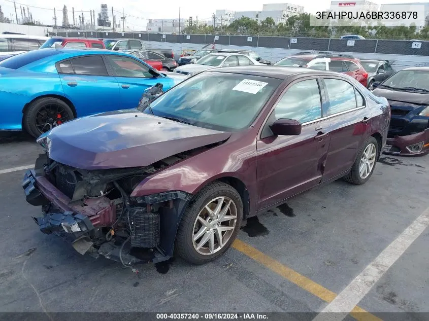 2011 Ford Fusion Sel VIN: 3FAHP0JA6BR336878 Lot: 40357240