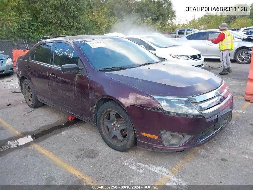 2011 Ford Fusion Se VIN: 3FAHP0HA6BR311128 Lot: 40357258