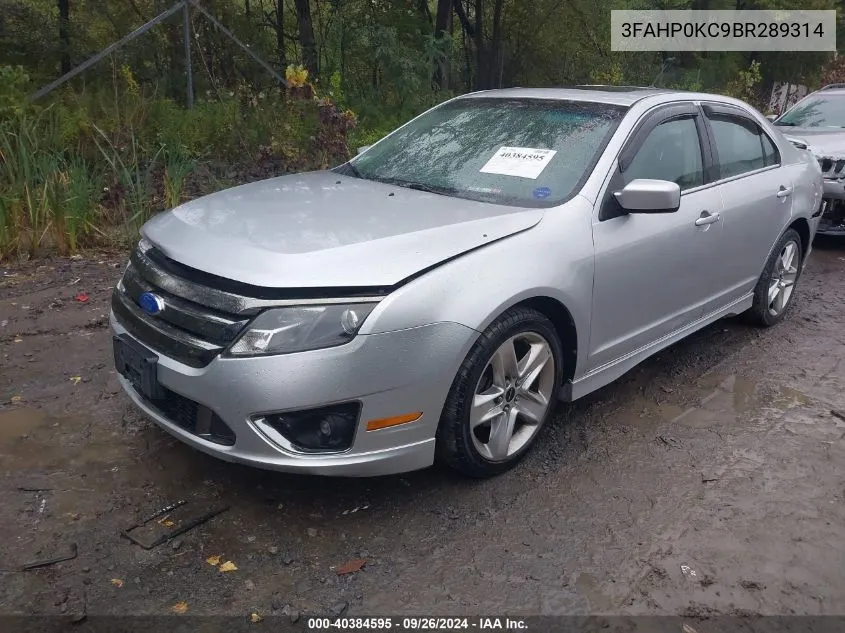 2011 Ford Fusion Sport VIN: 3FAHP0KC9BR289314 Lot: 40384595