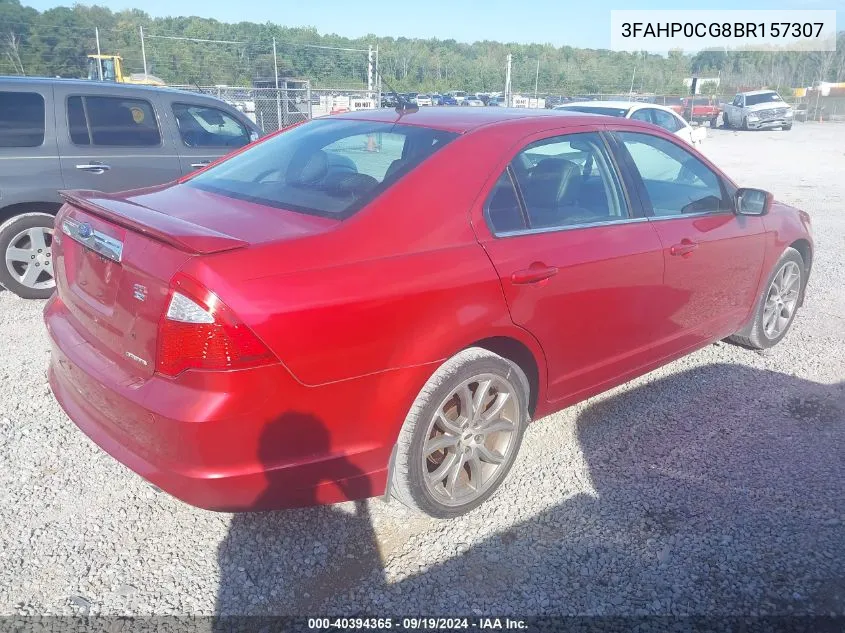 2011 Ford Fusion Sel VIN: 3FAHP0CG8BR157307 Lot: 40394365