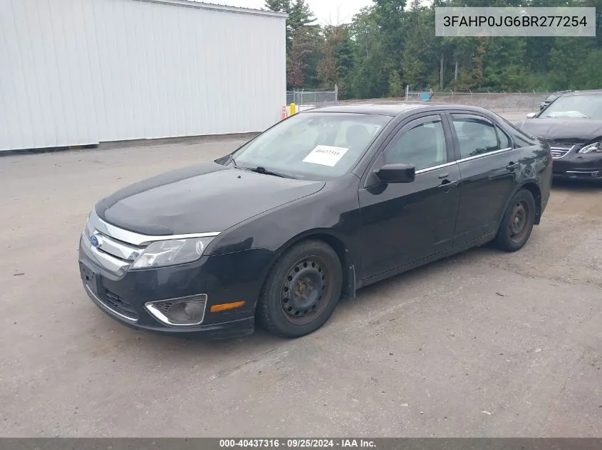 2011 Ford Fusion Sel VIN: 3FAHP0JG6BR277254 Lot: 40437316