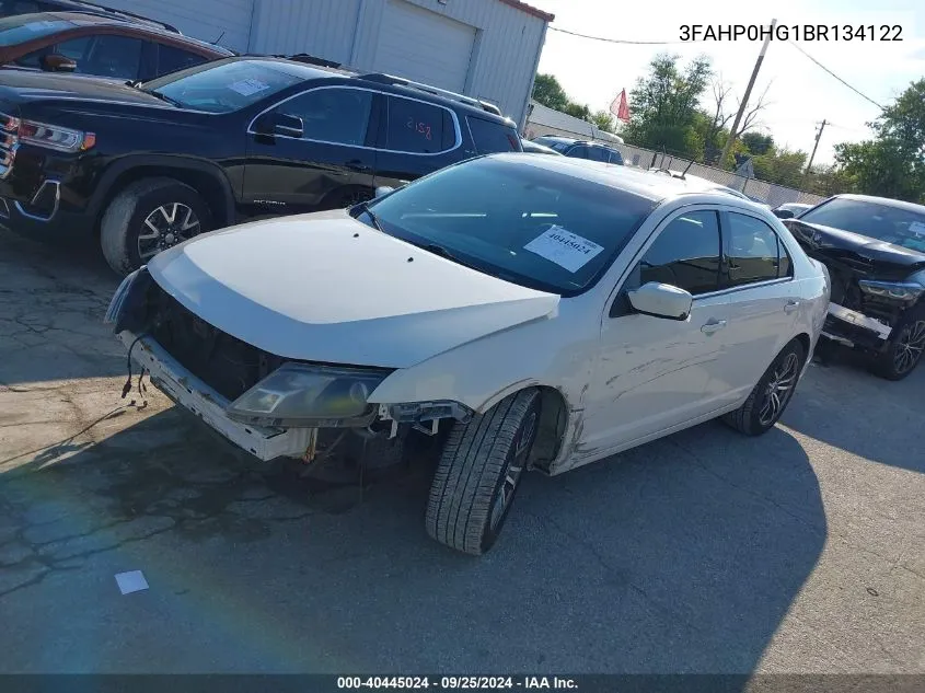 2011 Ford Fusion Se VIN: 3FAHP0HG1BR134122 Lot: 40445024