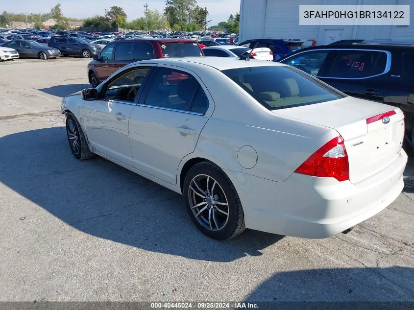 2011 Ford Fusion Se VIN: 3FAHP0HG1BR134122 Lot: 40445024