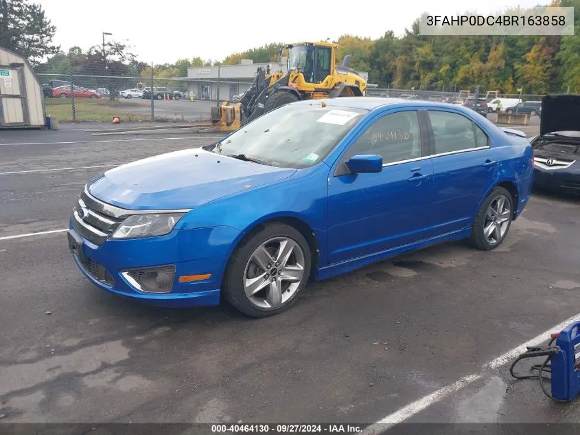 3FAHP0DC4BR163858 2011 Ford Fusion Sport