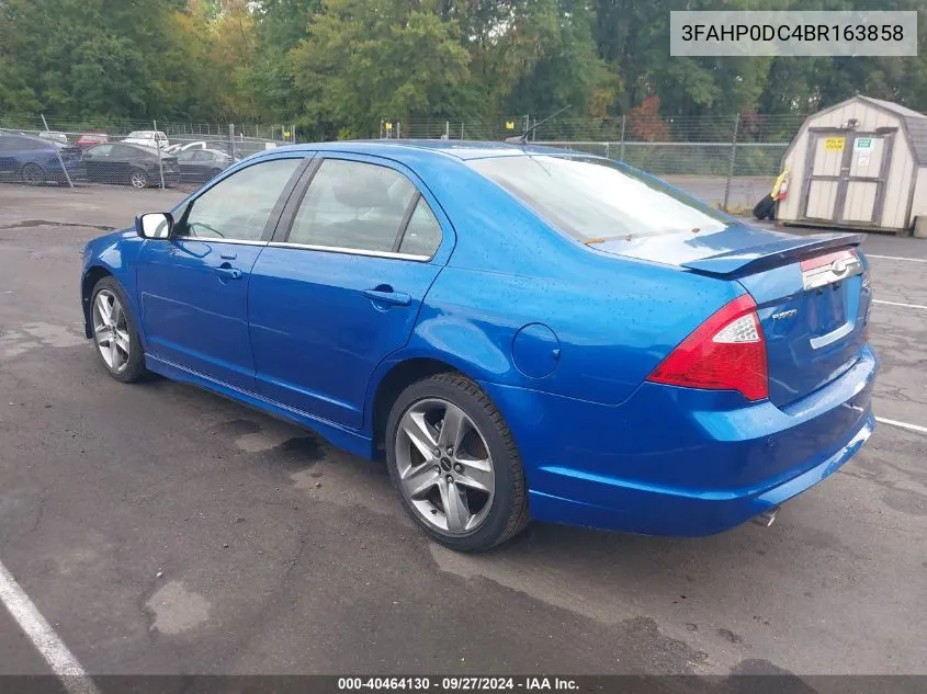 2011 Ford Fusion Sport VIN: 3FAHP0DC4BR163858 Lot: 40464130