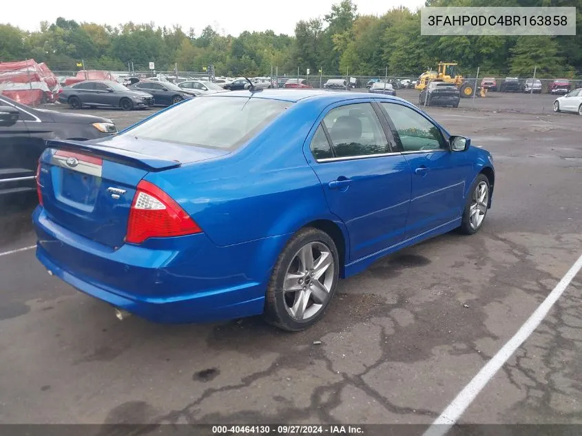 2011 Ford Fusion Sport VIN: 3FAHP0DC4BR163858 Lot: 40464130