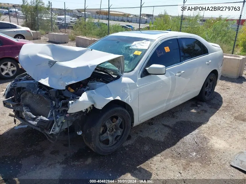 2011 Ford Fusion Se VIN: 3FAHP0HA2BR279763 Lot: 40482844