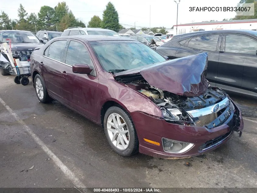 2011 Ford Fusion Sel VIN: 3FAHP0CG1BR334067 Lot: 40488493