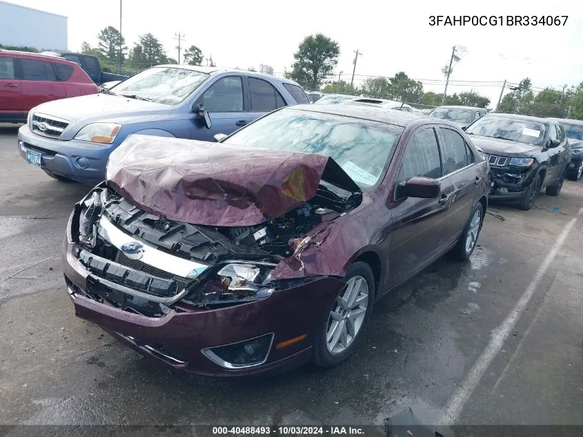 2011 Ford Fusion Sel VIN: 3FAHP0CG1BR334067 Lot: 40488493