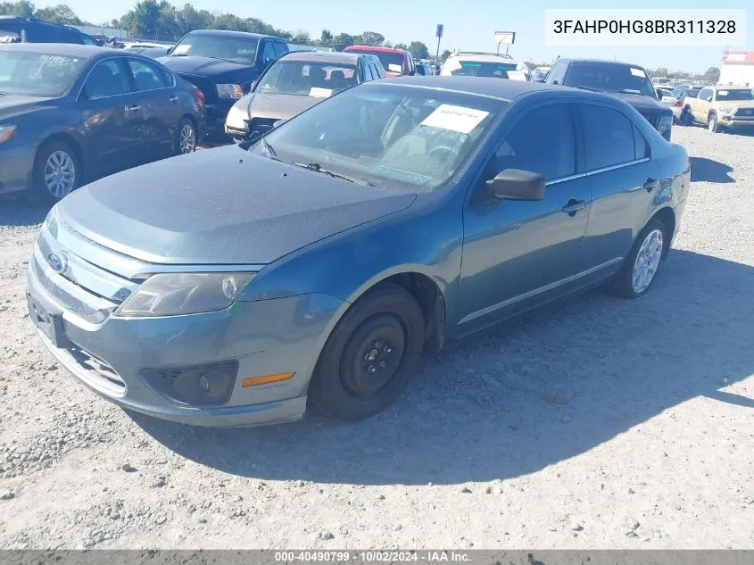 3FAHP0HG8BR311328 2011 Ford Fusion Se