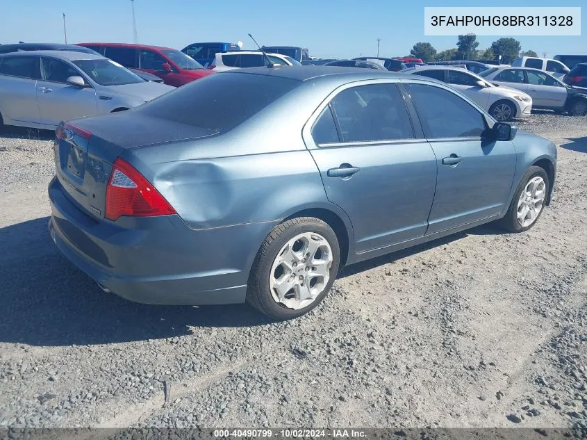 2011 Ford Fusion Se VIN: 3FAHP0HG8BR311328 Lot: 40490799