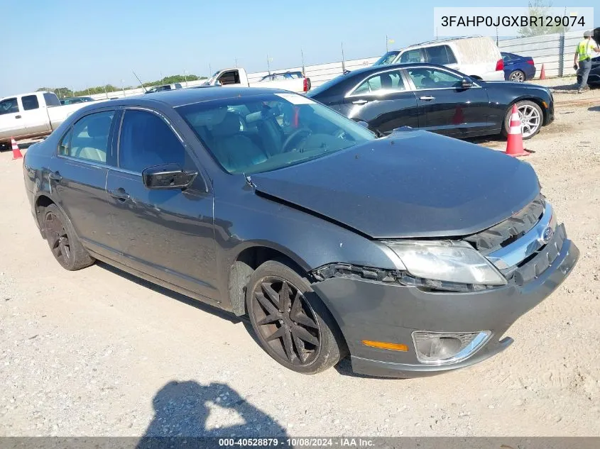 2011 Ford Fusion Sel VIN: 3FAHP0JGXBR129074 Lot: 40528879