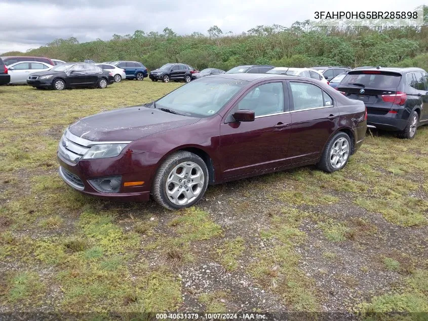 2011 Ford Fusion Se VIN: 3FAHP0HG5BR285898 Lot: 40531379