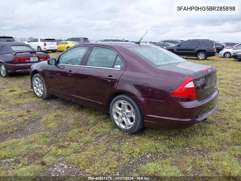 2011 Ford Fusion Se VIN: 3FAHP0HG5BR285898 Lot: 40531379