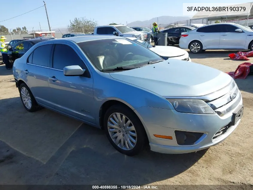 3FADP0L36BR190379 2011 Ford Fusion Hybrid