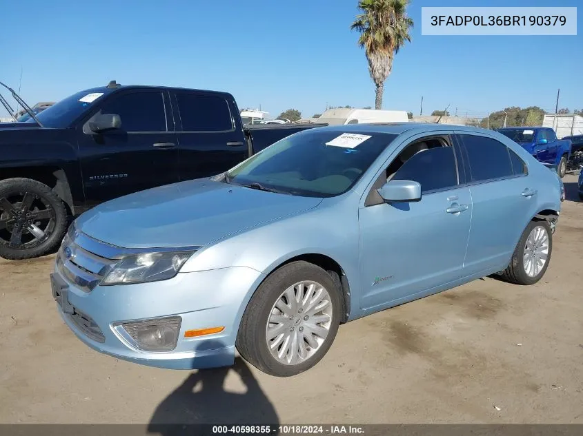 3FADP0L36BR190379 2011 Ford Fusion Hybrid