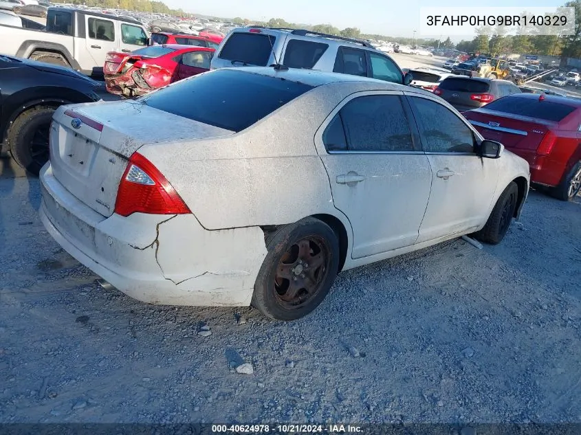 3FAHP0HG9BR140329 2011 Ford Fusion Se