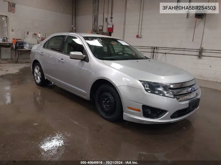 3FAHP0HA5BR254503 2011 Ford Fusion Se