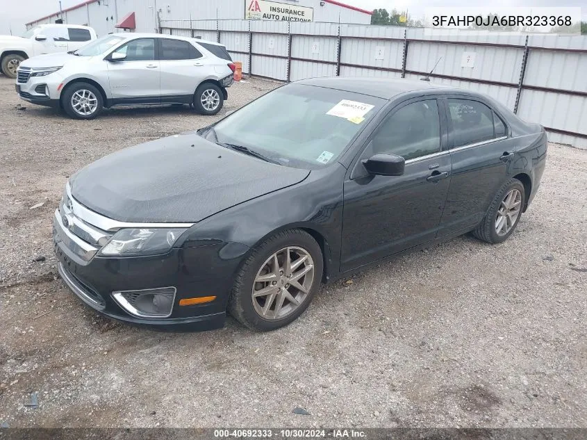 2011 Ford Fusion Sel VIN: 3FAHP0JA6BR323368 Lot: 40692333