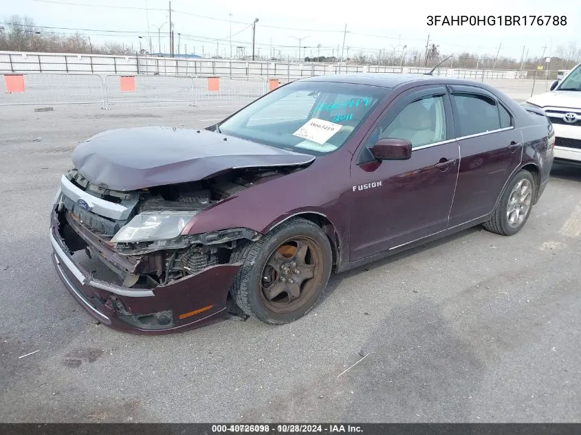 2011 Ford Fusion Se VIN: 3FAHP0HG1BR176788 Lot: 40726098