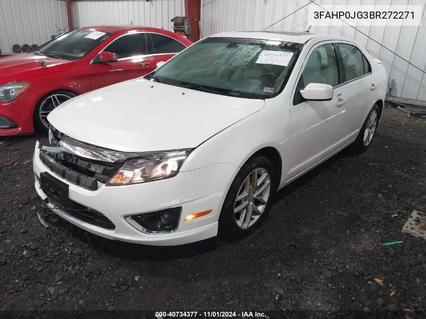 2011 Ford Fusion Sel VIN: 3FAHP0JG3BR272271 Lot: 40734377