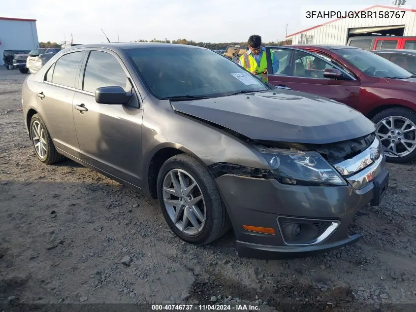 2011 Ford Fusion Sel VIN: 3FAHP0JGXBR158767 Lot: 40746737