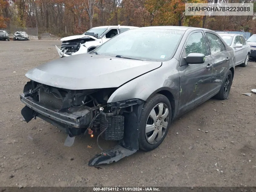 2011 Ford Fusion Se VIN: 3FAHP0HA7BR223088 Lot: 40754112