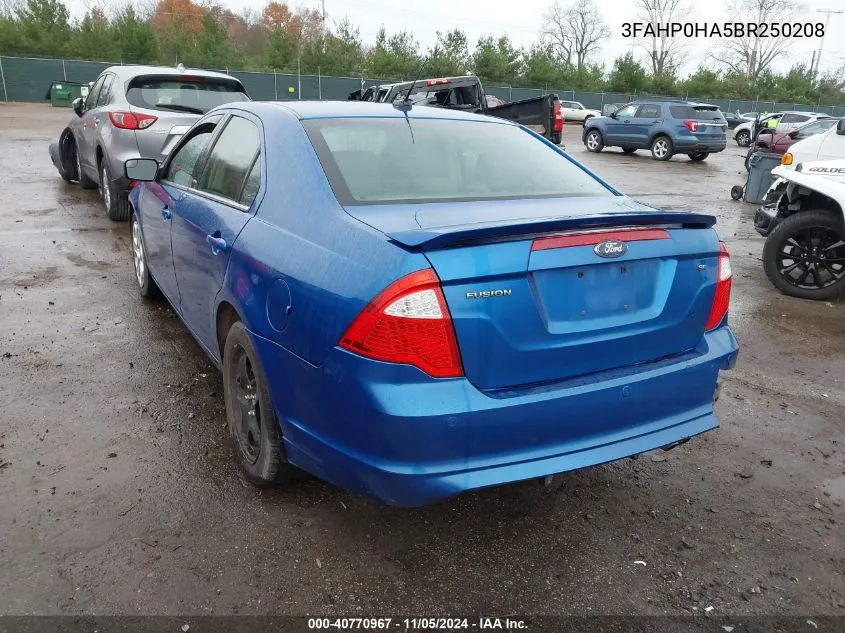 3FAHP0HA5BR250208 2011 Ford Fusion Se