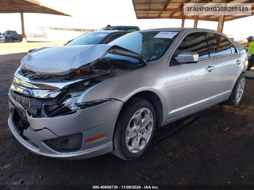 2011 Ford Fusion Se VIN: 3FAHP0HG3BR288489 Lot: 40808730