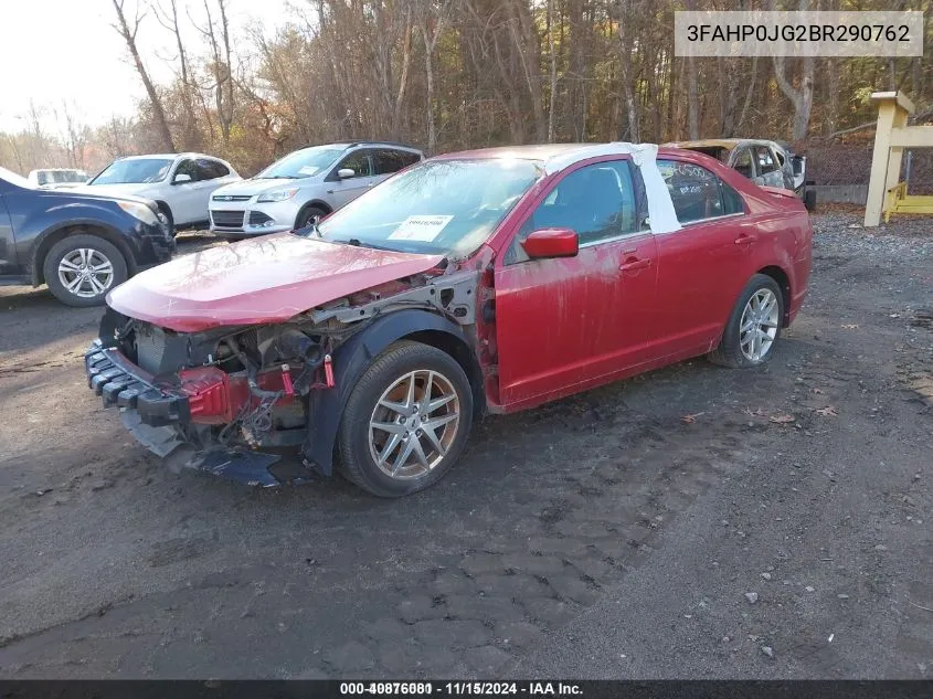 2011 Ford Fusion VIN: 3FAHP0JG2BR290762 Lot: 40876081