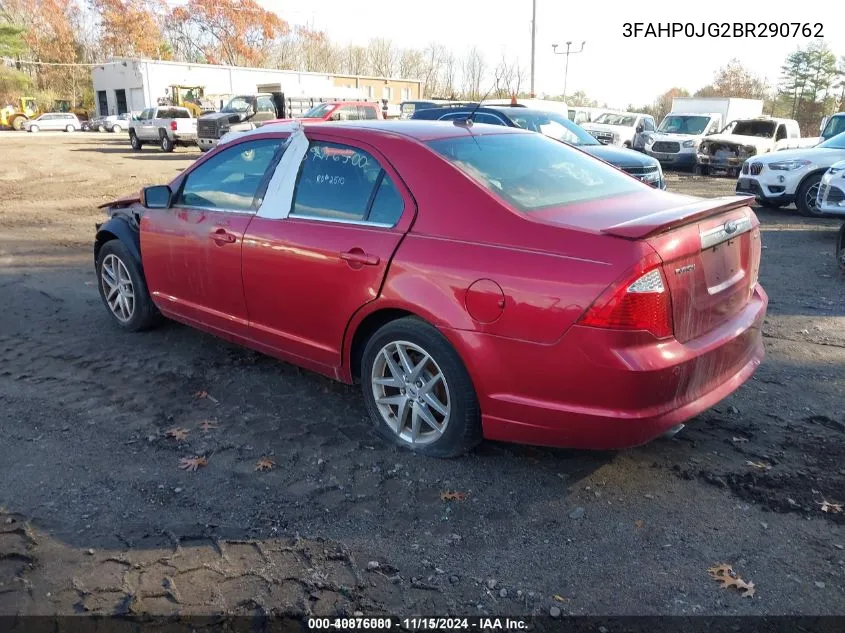 2011 Ford Fusion VIN: 3FAHP0JG2BR290762 Lot: 40876081